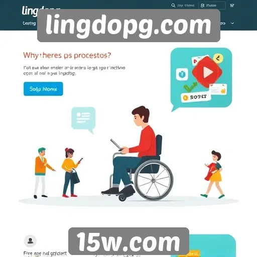 Acessibilidade e design no site lingdopg.com
